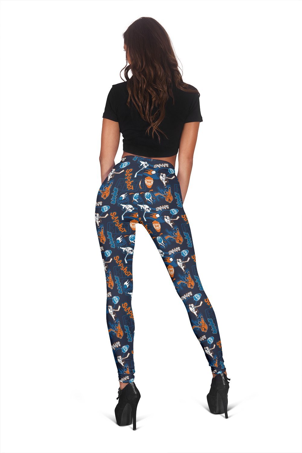 Pattern Print Hockey Women Leggings-grizzshop