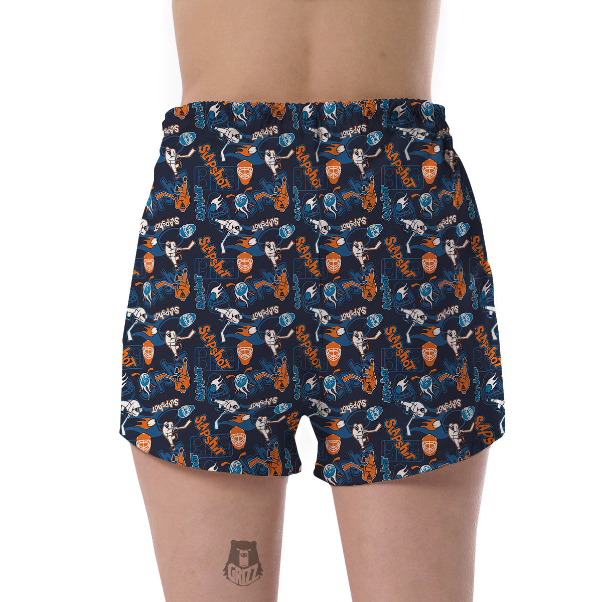 Pattern Print Hockey Women's Shorts-grizzshop