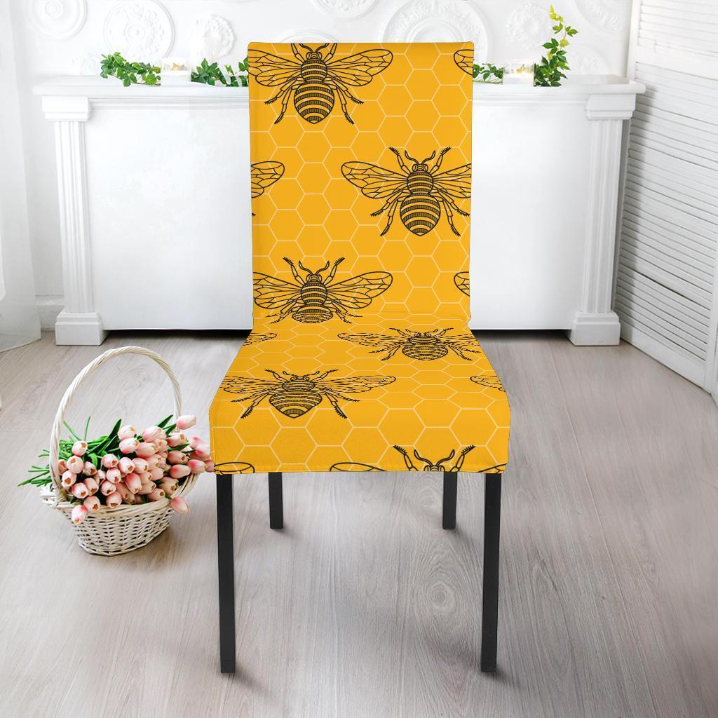 Pattern Print Honey Bee Diagram Gifts Chair Cover-grizzshop