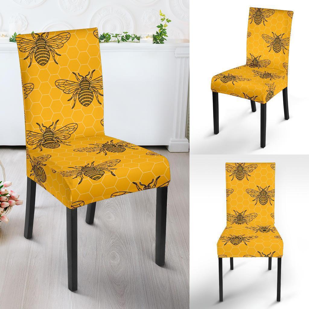 Pattern Print Honey Bee Diagram Gifts Chair Cover-grizzshop