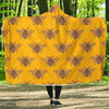 Pattern Print Honey Bee Diagram Gifts Hooded Blanket-grizzshop