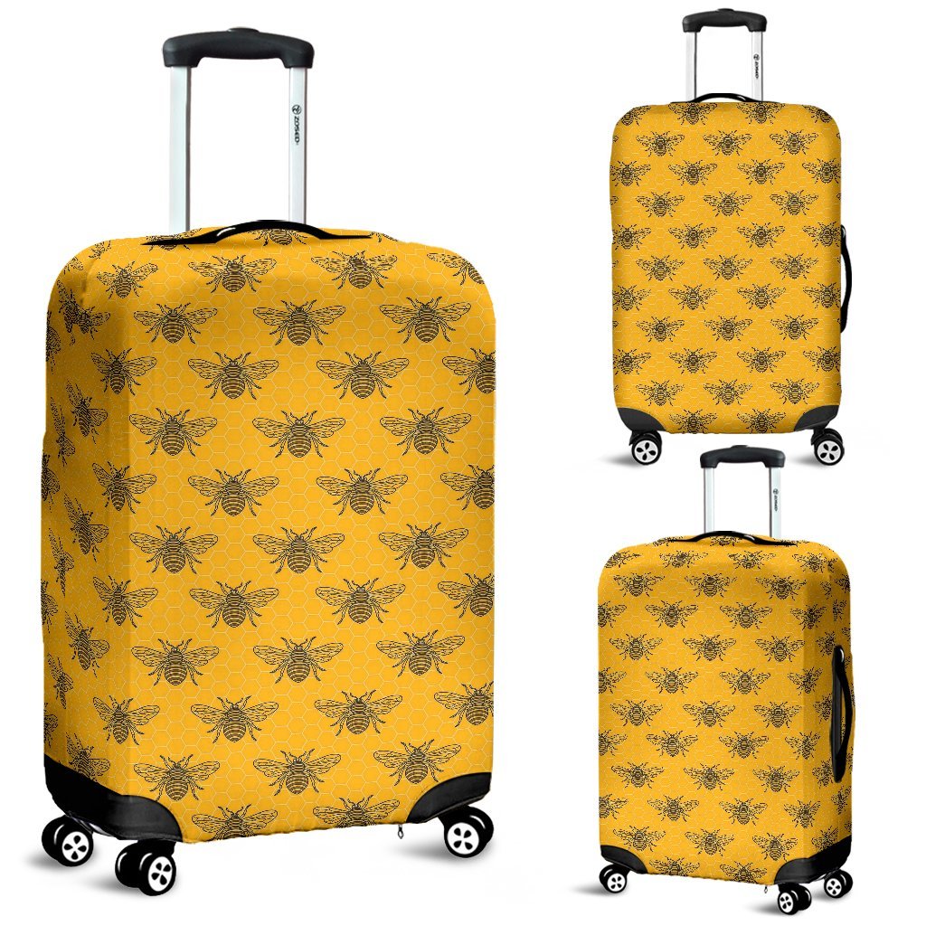 Pattern Print Honey Bee Diagram Gifts Luggage Cover Protector-grizzshop