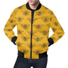 Pattern Print Honey Bee Diagram Gifts Men's Bomber Jacket-grizzshop