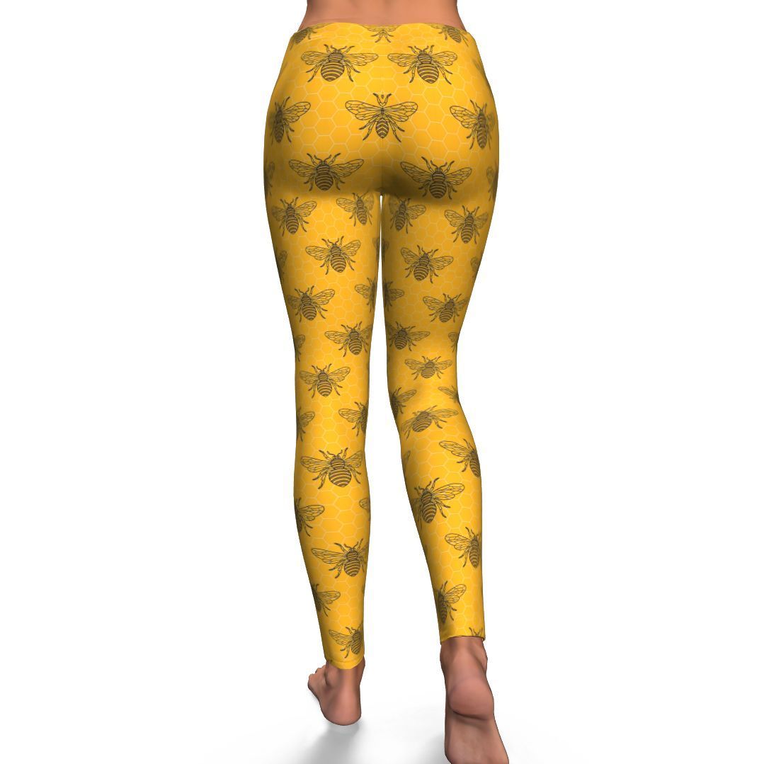 Pattern Print Honey Bee Diagram Gifts Pattern Women Leggings-grizzshop