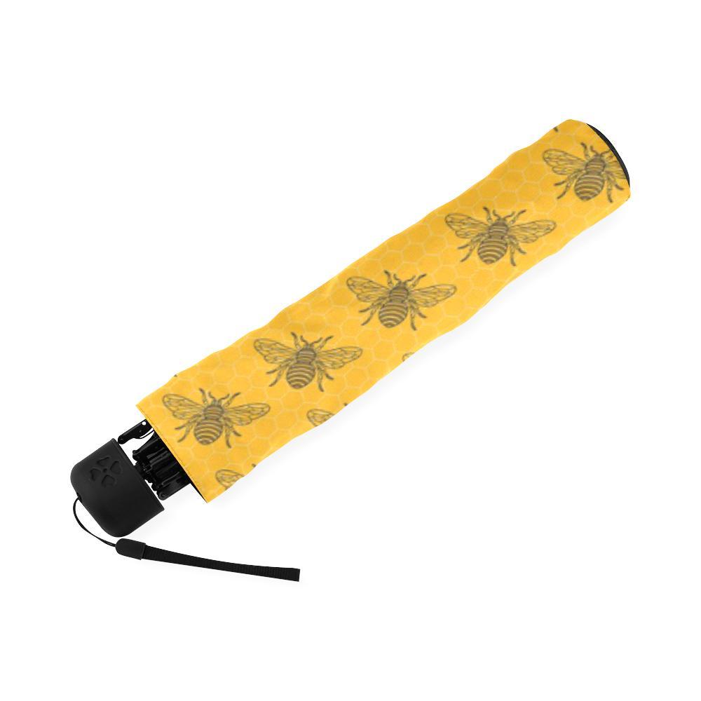 Pattern Print Honey Bee Diagram Gifts Print Foldable Umbrella-grizzshop