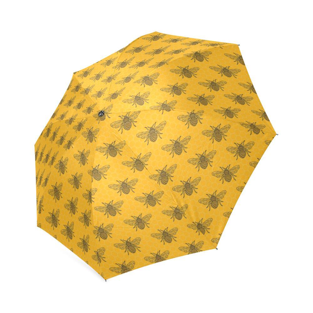 Pattern Print Honey Bee Diagram Gifts Print Foldable Umbrella-grizzshop