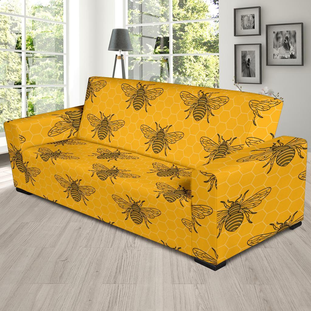 Pattern Print Honey Bee Diagram Gifts Sofa Covers-grizzshop