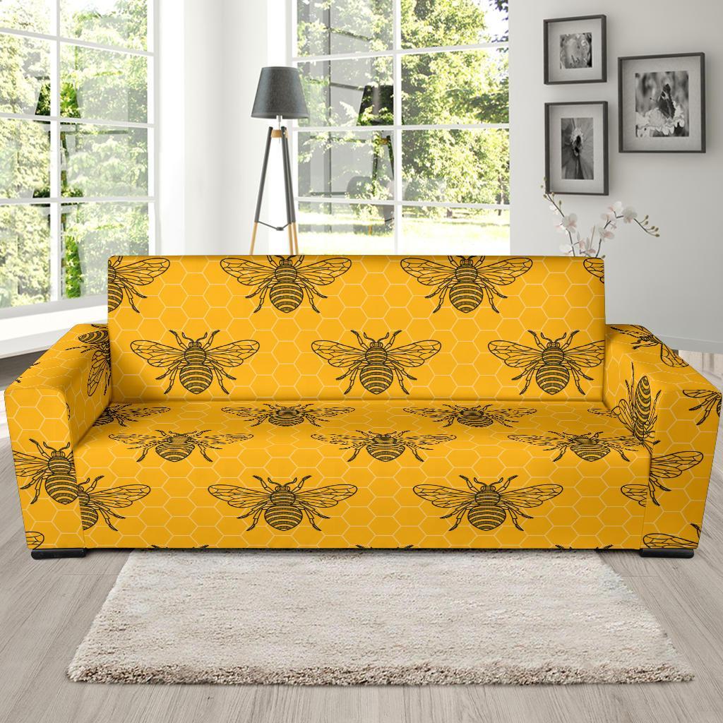 Pattern Print Honey Bee Diagram Gifts Sofa Covers-grizzshop