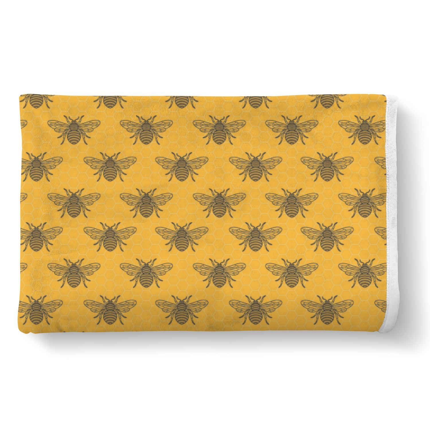 Pattern Print Honey Bee Diagram Gifts Throw Blanket-grizzshop