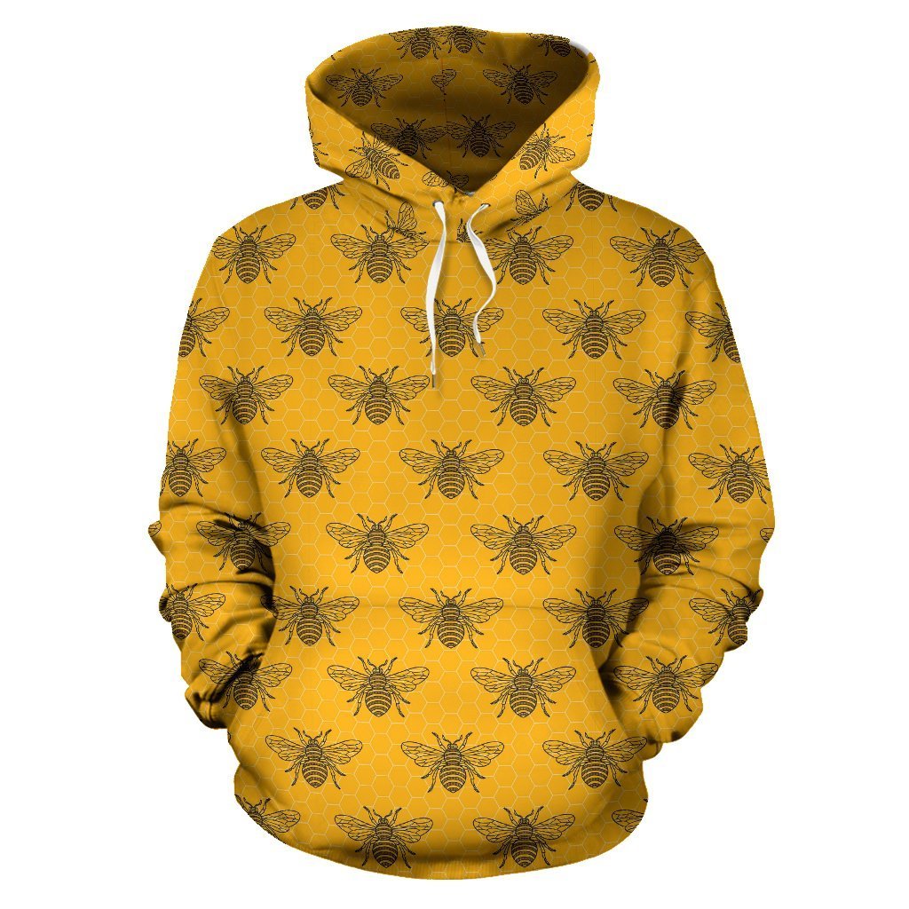 Pattern Print Honey Bee Diagram Gifts Women Men Pullover Hoodie-grizzshop