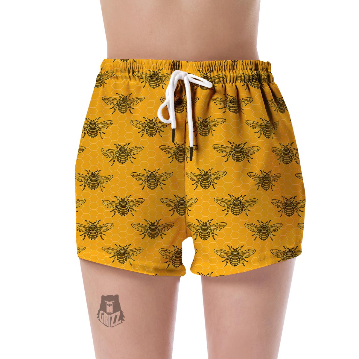Pattern Print Honey Bee Diagram Gifts Women's Shorts-grizzshop