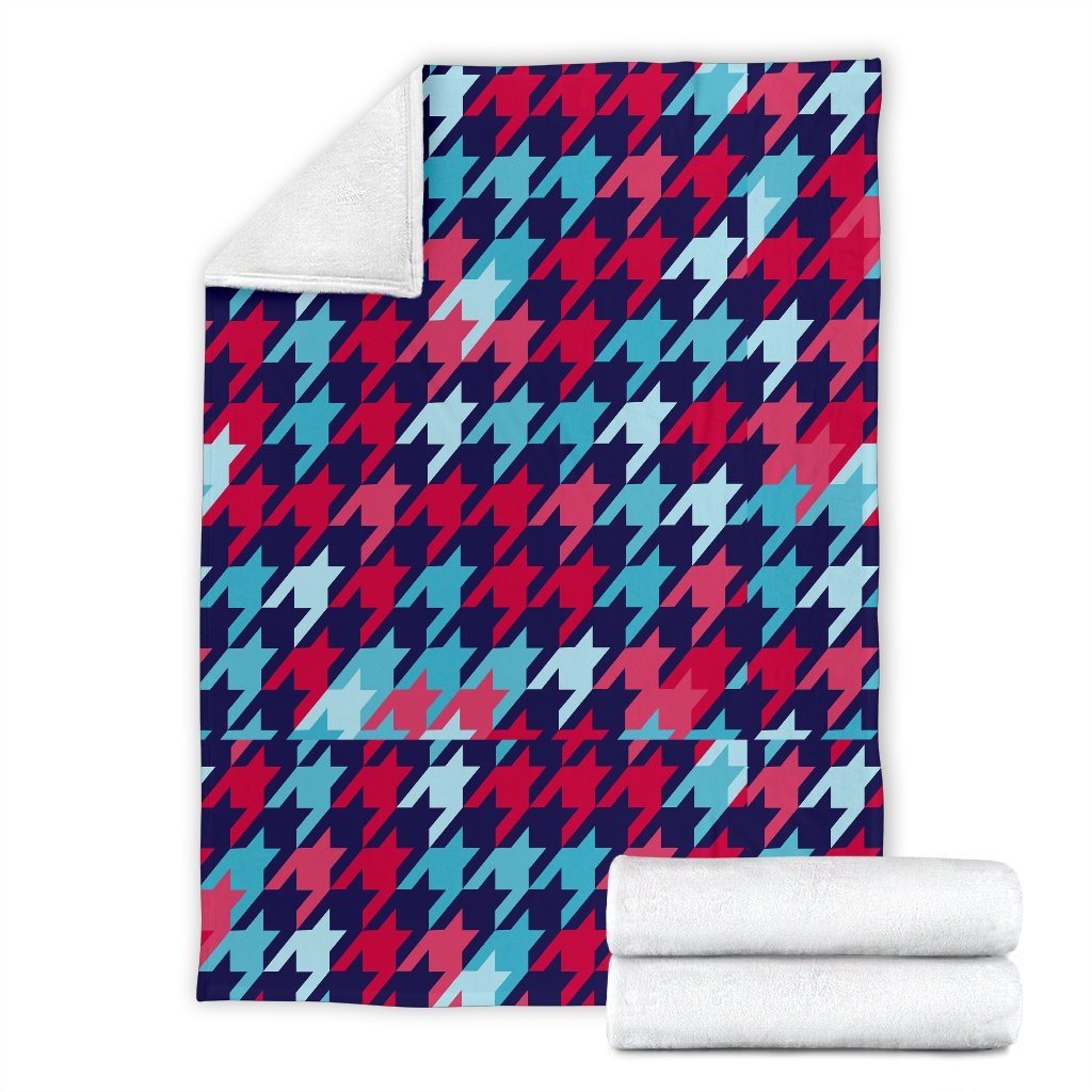 Pattern Print Houndstooth Blanket-grizzshop