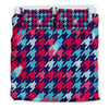 Pattern Print Houndstooth Duvet Cover Bedding Set-grizzshop