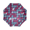 Pattern Print Houndstooth Foldable Umbrella-grizzshop