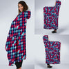 Pattern Print Houndstooth Hooded Blanket-grizzshop