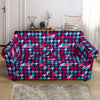 Pattern Print Houndstooth Loveseat Cover-grizzshop