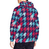 Pattern Print Houndstooth Men Pullover Hoodie-grizzshop