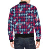 Pattern Print Houndstooth Men's Bomber Jacket-grizzshop