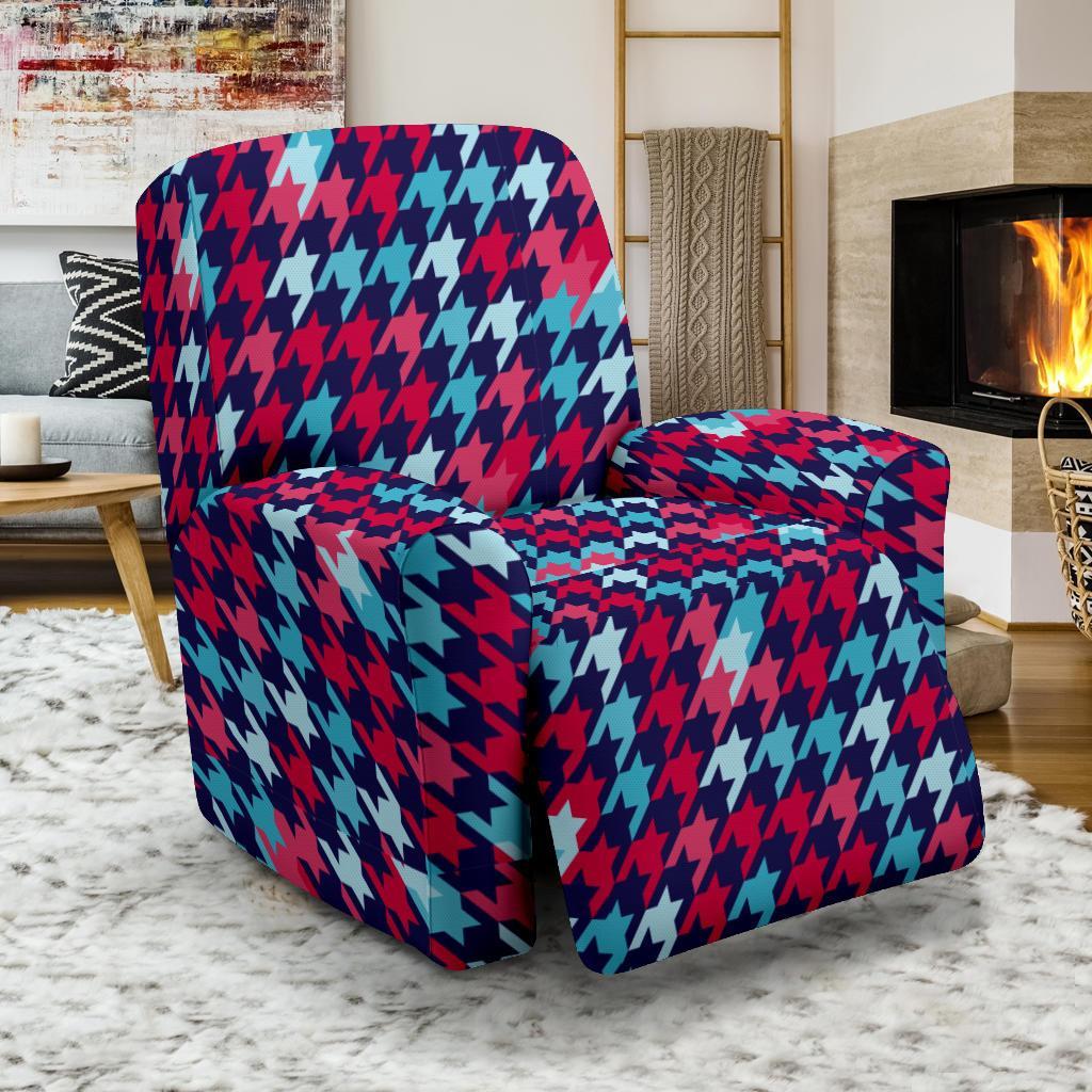 Pattern Print Houndstooth Recliner Cover-grizzshop