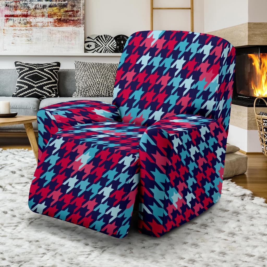 Pattern Print Houndstooth Recliner Cover-grizzshop