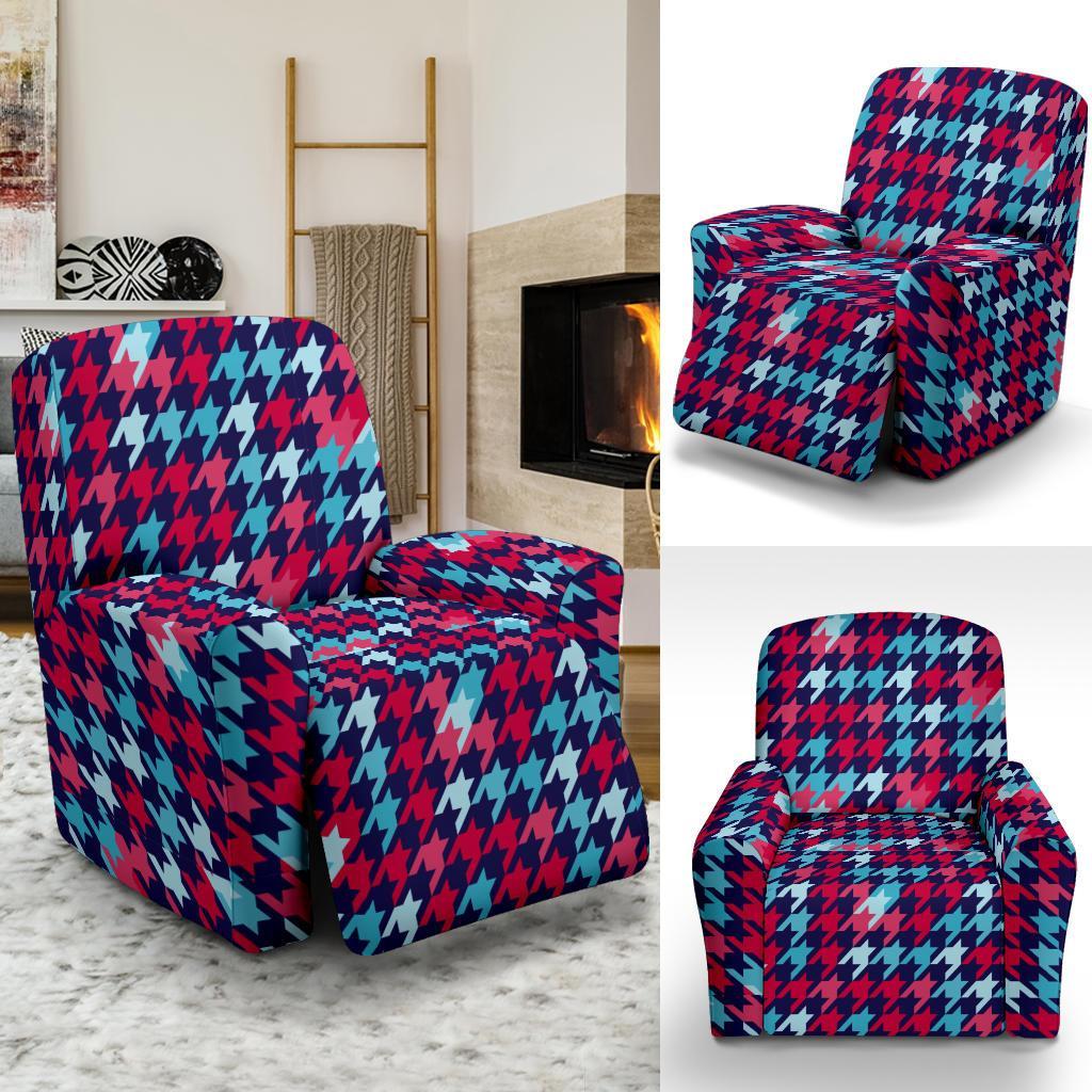 Pattern Print Houndstooth Recliner Cover-grizzshop