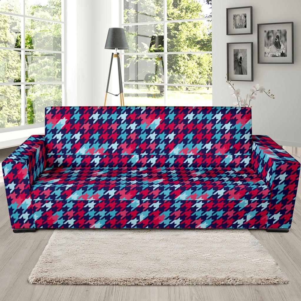 Pattern Print Houndstooth Sofa Covers-grizzshop