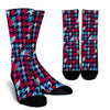 Pattern Print Houndstooth Unisex Crew Socks-grizzshop