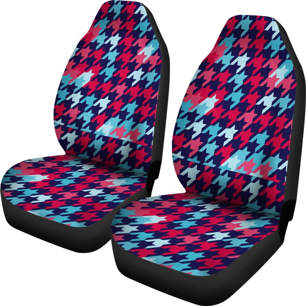 Pattern Print Houndstooth Universal Fit Car Seat Cover-grizzshop