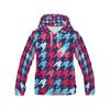 Pattern Print Houndstooth Women Pullover Hoodie-grizzshop