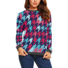 Pattern Print Houndstooth Women's Sweatshirt-grizzshop