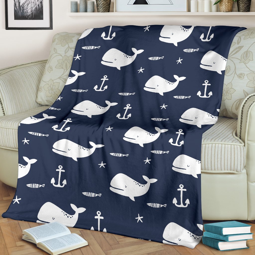 Pattern Print Humpback Whale Blanket-grizzshop