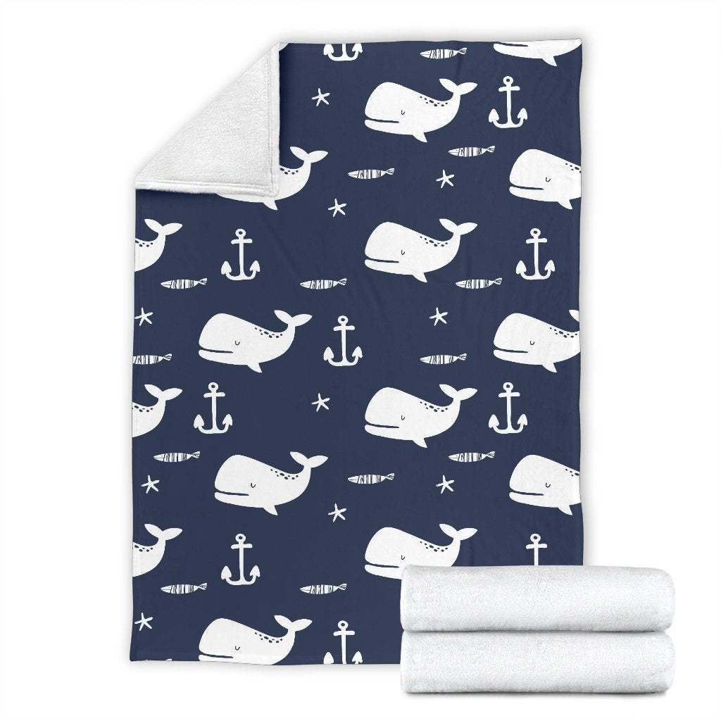 Pattern Print Humpback Whale Blanket-grizzshop