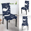 Pattern Print Humpback Whale Chair Cover-grizzshop