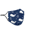 Pattern Print Humpback Whale Face Mask-grizzshop