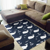 Pattern Print Humpback Whale Floor Mat-grizzshop