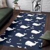 Pattern Print Humpback Whale Floor Mat-grizzshop