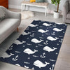 Pattern Print Humpback Whale Floor Mat-grizzshop