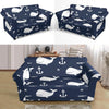 Pattern Print Humpback Whale Loveseat Cover-grizzshop