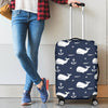 Pattern Print Humpback Whale Luggage Cover Protector-grizzshop