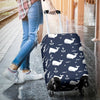 Pattern Print Humpback Whale Luggage Cover Protector-grizzshop