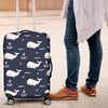 Pattern Print Humpback Whale Luggage Cover Protector-grizzshop