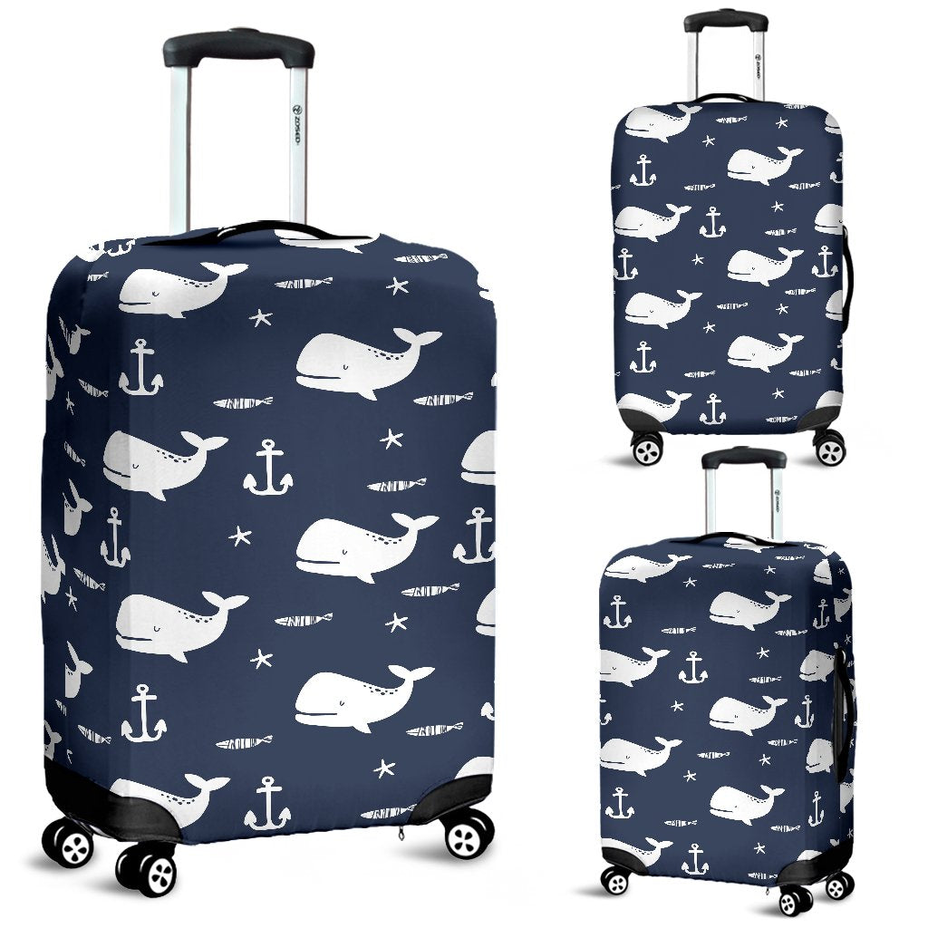 Pattern Print Humpback Whale Luggage Cover Protector-grizzshop