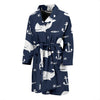 Pattern Print Humpback Whale Men Long Robe-grizzshop