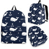 Pattern Print Humpback Whale Premium Backpack-grizzshop