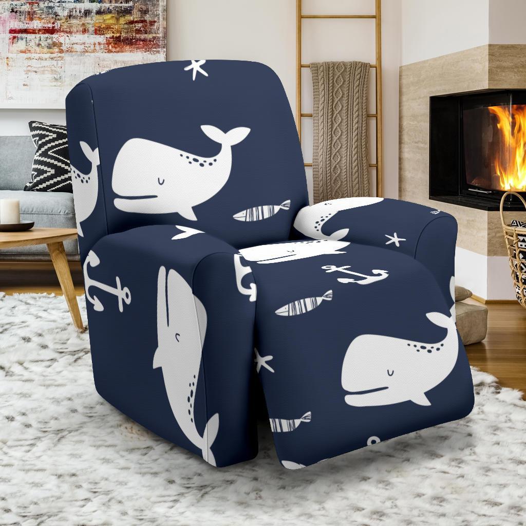 Pattern Print Humpback Whale Recliner Cover-grizzshop