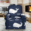 Pattern Print Humpback Whale Recliner Cover-grizzshop