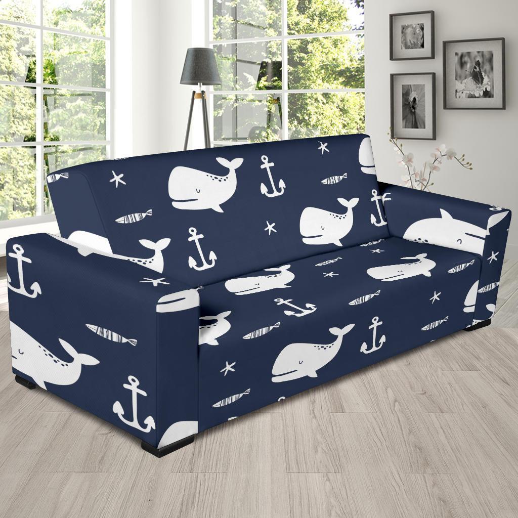 Pattern Print Humpback Whale Sofa Covers-grizzshop