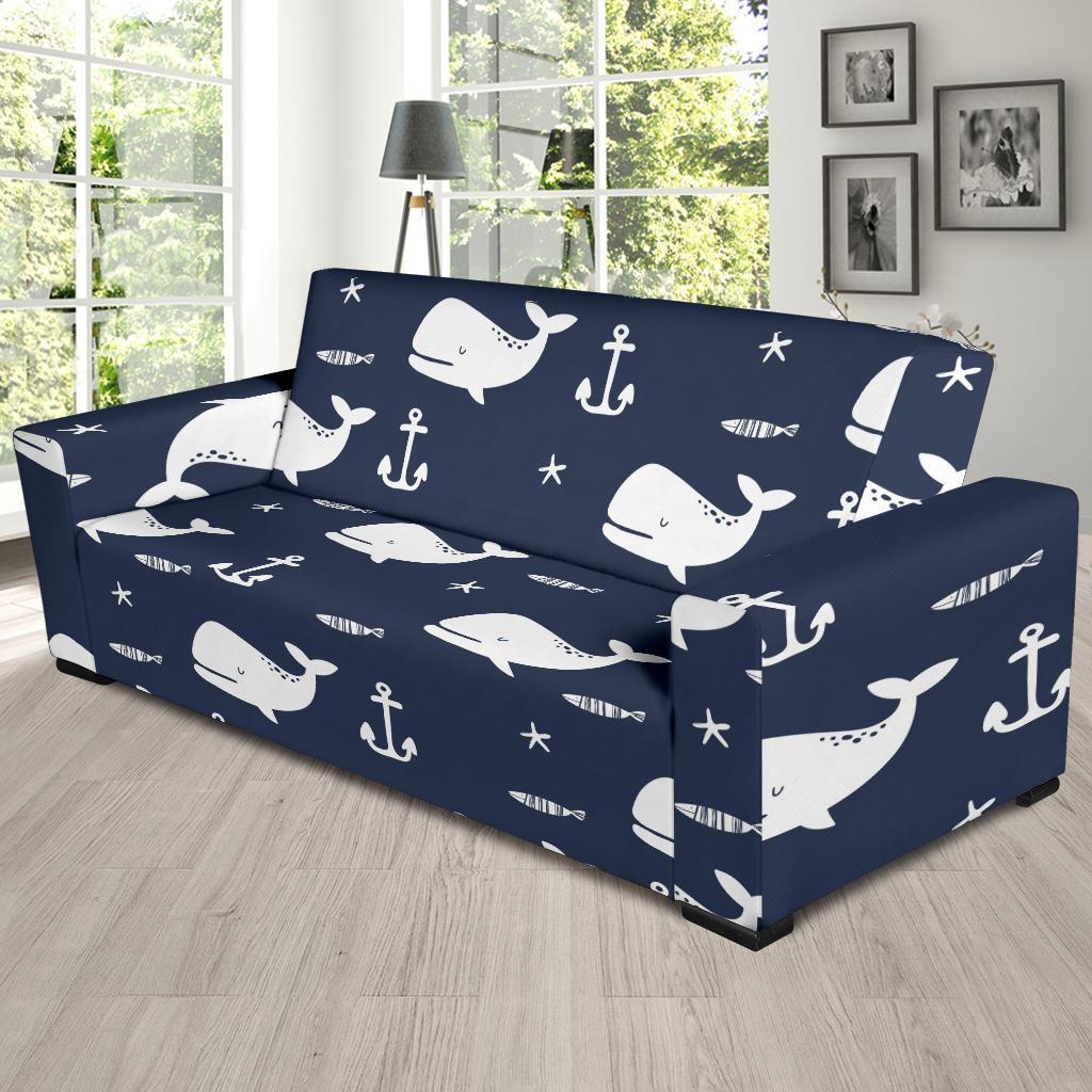 Pattern Print Humpback Whale Sofa Covers-grizzshop