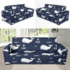 Pattern Print Humpback Whale Sofa Covers-grizzshop