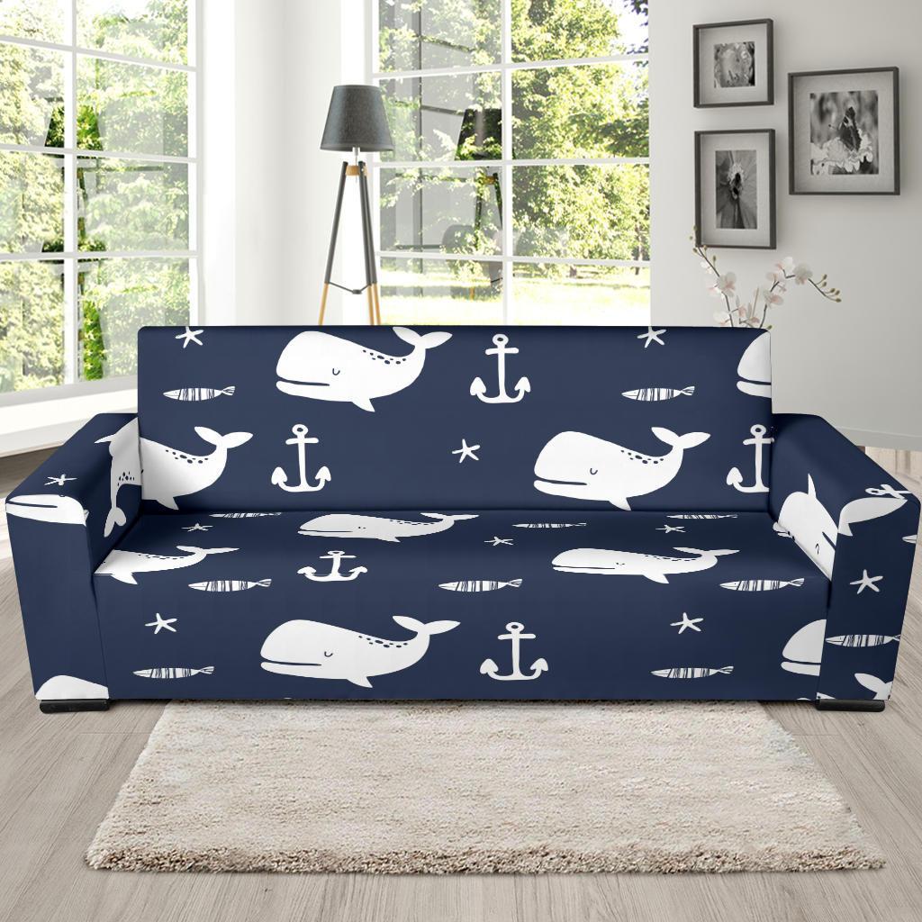 Pattern Print Humpback Whale Sofa Covers-grizzshop